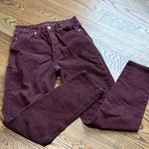 Women's Burgundy Corduroy Pants